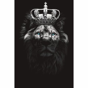 Quadro Leão Majestade - Olhos Azuis