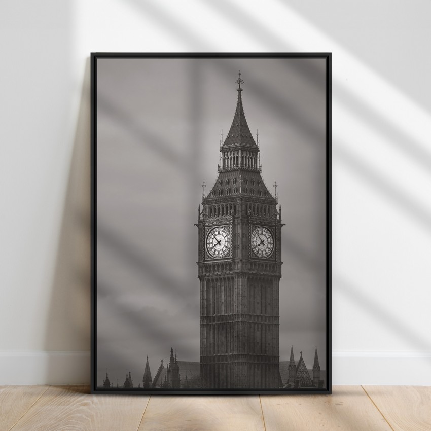 Quadro Big Ben London - Preto e Branco