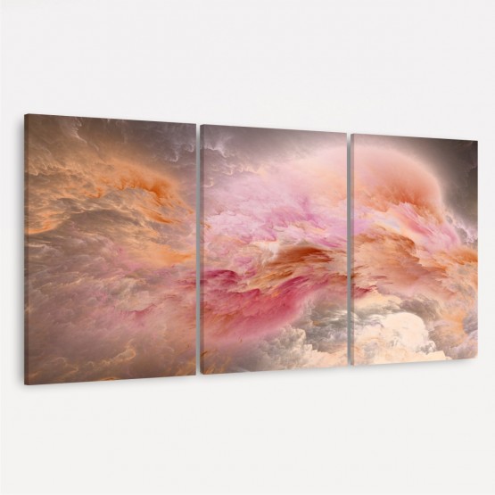 Quadro Nuvens Abstratas Tons de Rosa decorativo