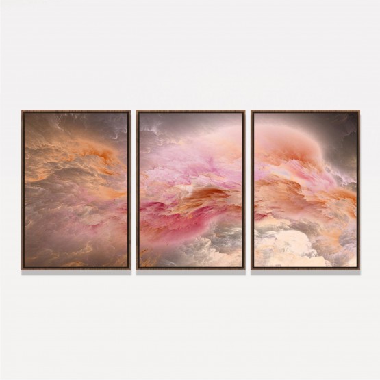 Quadro Nuvens Abstratas Tons de Rosa decorativo