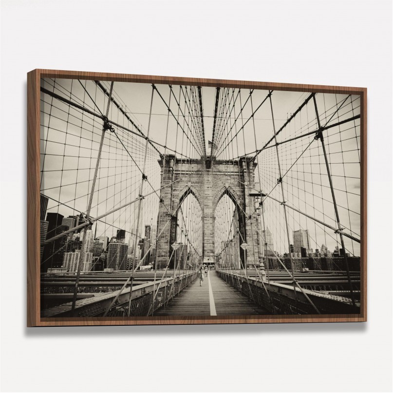 Quadro Ponte do Brooklyn Nova York - Vintage Sépia