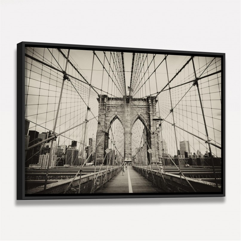 Quadro Ponte do Brooklyn Nova York - Vintage Sépia
