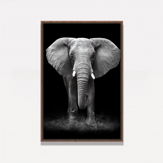 Quadro Elefante em Arte Preto e Branco