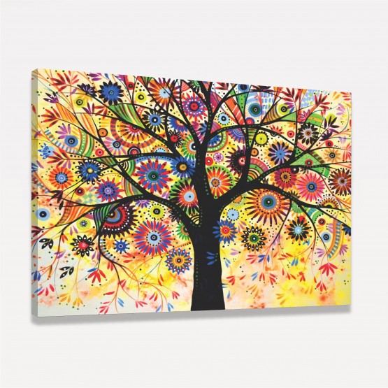 Quadro Árvore Abstrata Colorida decorativo