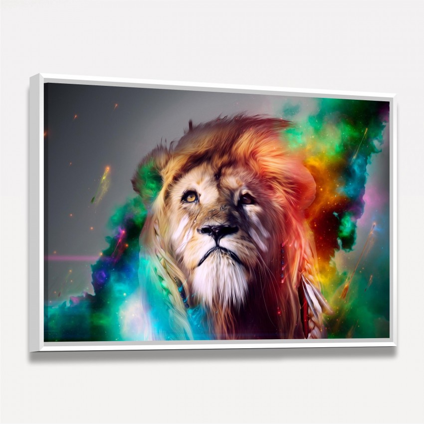 Quadro Leão de Judá Colorido em Arte