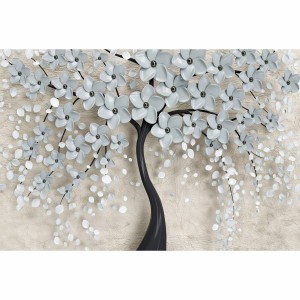 Quadro Árvore Flores Cerejeiras Brancas em Arte decorativo