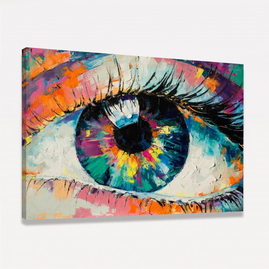 Quadro Abstrato Olho em Cores Coloridas Artístico