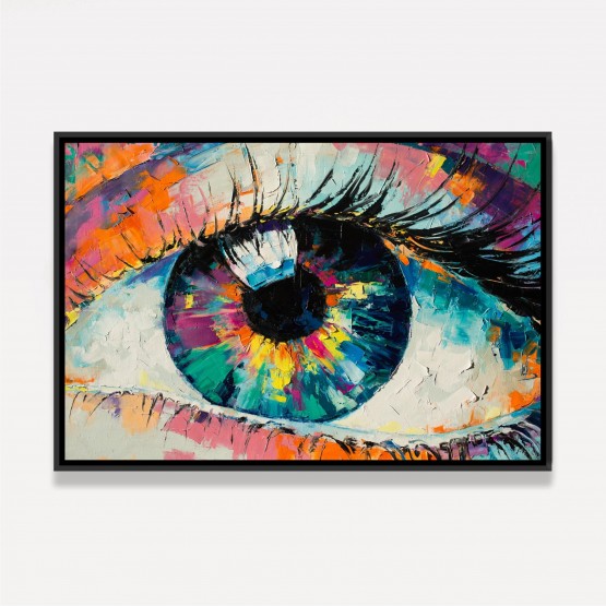 Quadro Abstrato Olho em Cores Coloridas Artístico