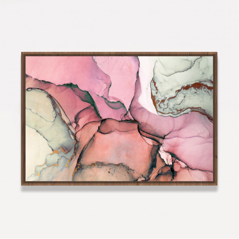 Quadro Abstrato Pintura Moderna Arte Contemporânea - Tons de Rosa