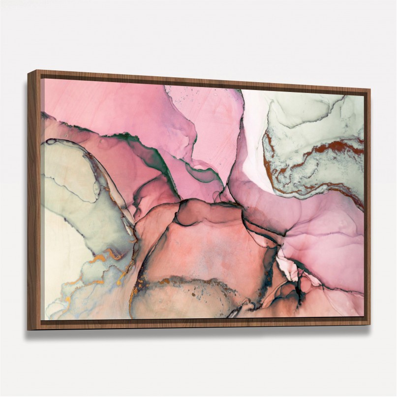 Quadro Abstrato Pintura Moderna Arte Contemporânea - Tons de Rosa