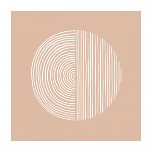 Quadro Abstrato Minimalista Square Circle in Simple Lines