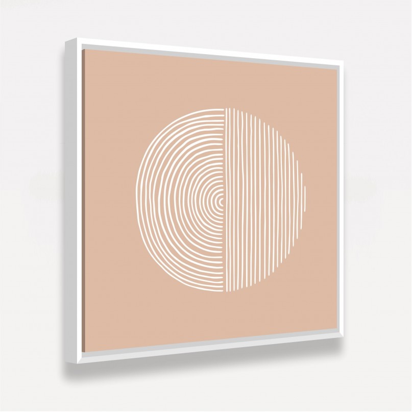Quadro Abstrato Minimalista Square Circle in Simple Lines