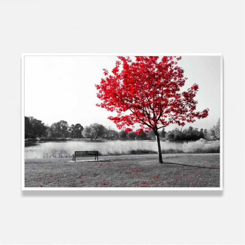 Quadro Árvore Paisagem - Red Tree Of Life