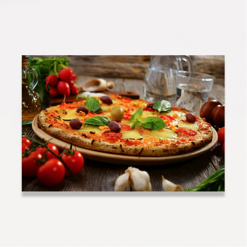 Quadro decorativo Pizza Temperos - Una Bella Pizza