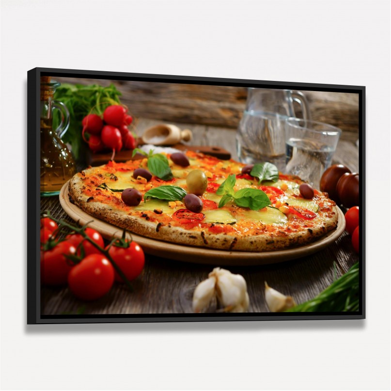 Quadro decorativo Pizza Temperos - Una Bella Pizza
