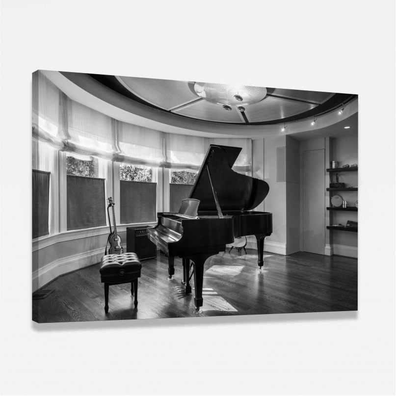 Quadro A Sala do Piano - Preto e Branco