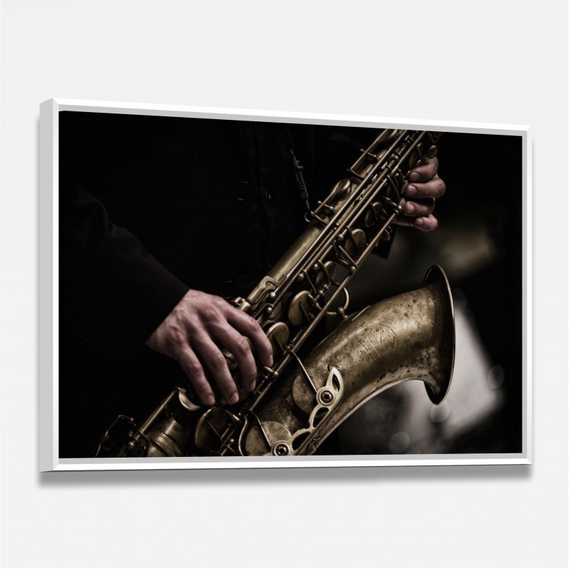 Quadro decorativo Tocando Saxofone em Arte