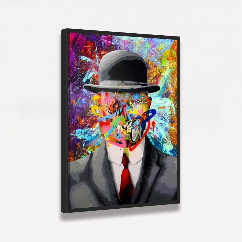 Quadro Hat Man Multicolorido