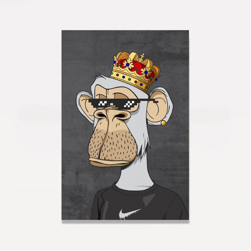 Quadro Macaco King Thug Life
