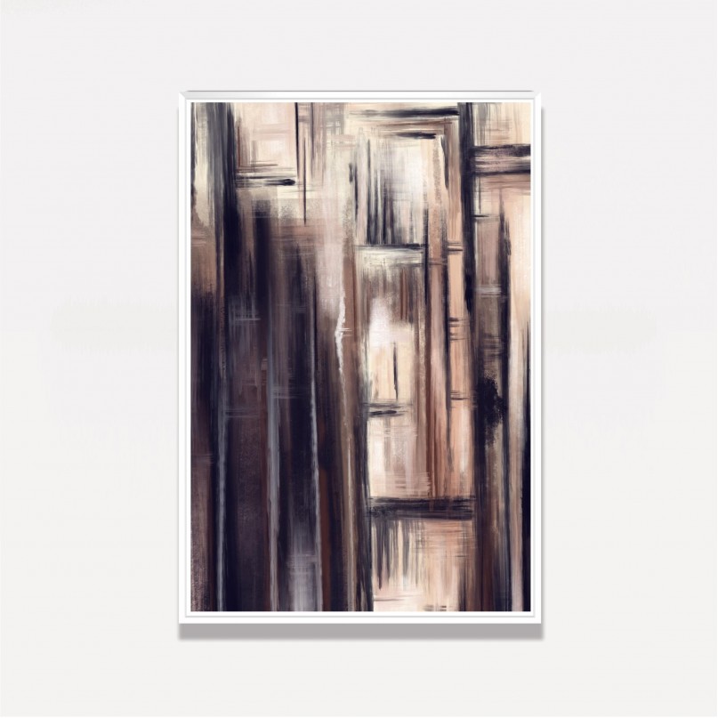 Quadro Abstrato Moderno Expression in Brush Strokes