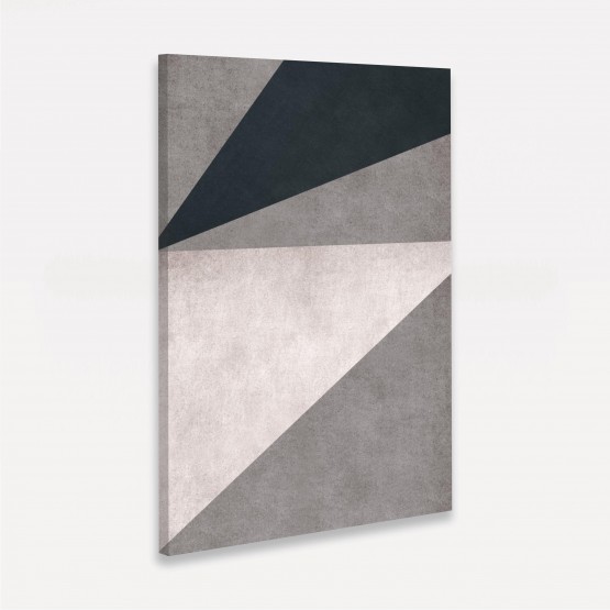 Quadro Abstrato Geométrico Texturizado Grey