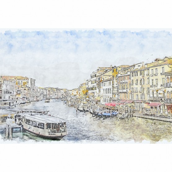 Quadro Veneza Artístico - Canal de Viena