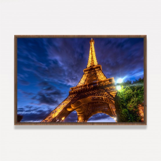 Quadro Torre Eiffel em Noite de Paris