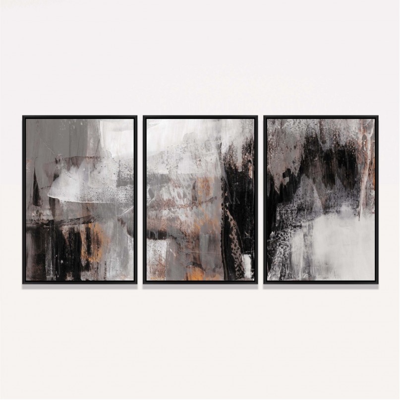 Quadro Abstrato Trio Expressive