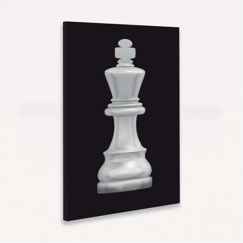 Casal de contraste, rei branco e rainha negra, peças de xadrez pinturas  para a parede • quadros objeto, conceito, tabuleiro de xadrez