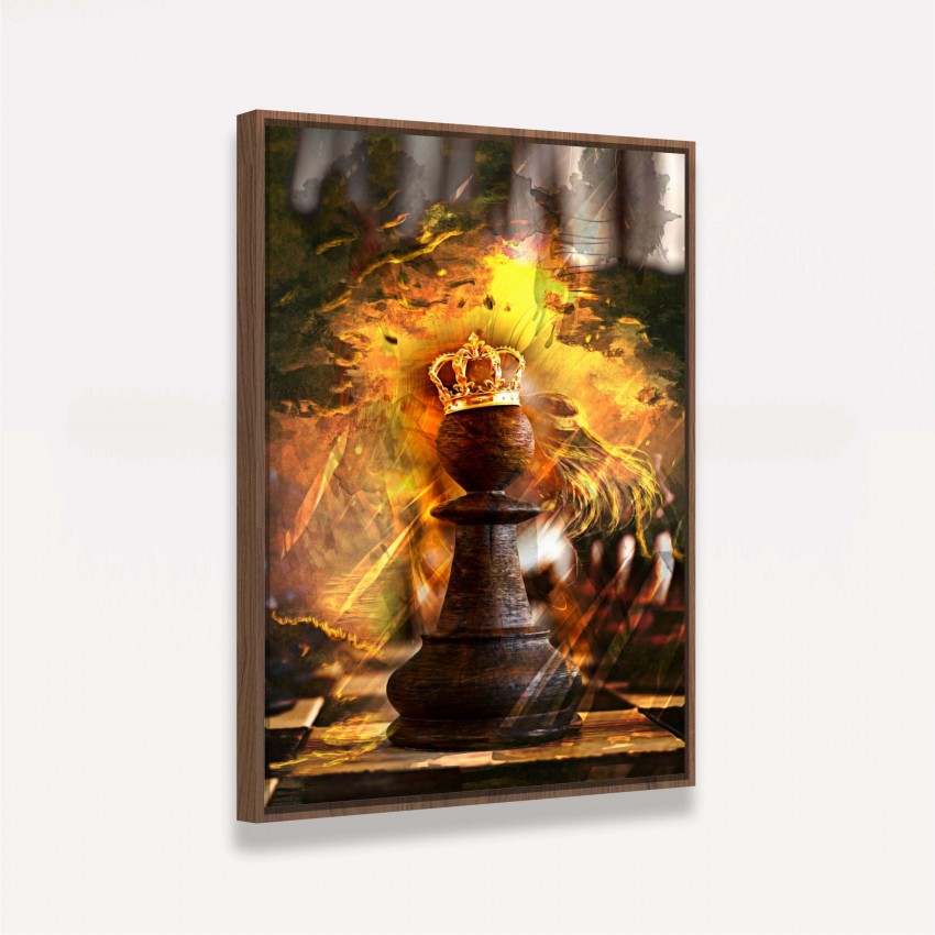 Quadro Xadrez King Pawn on Fire