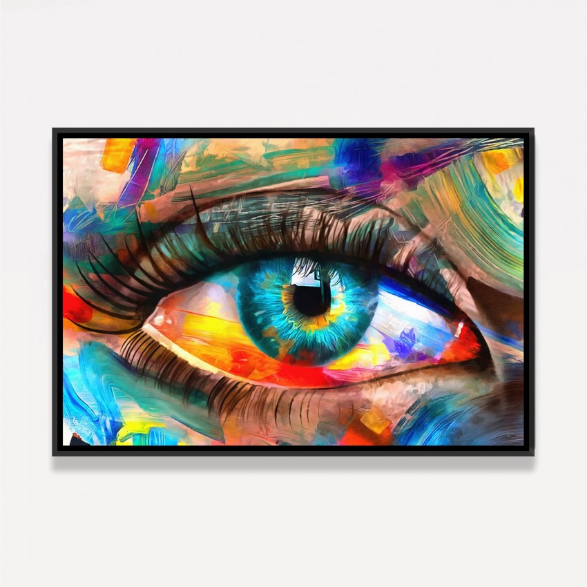 Quadro Olho Abstrato Multicolor