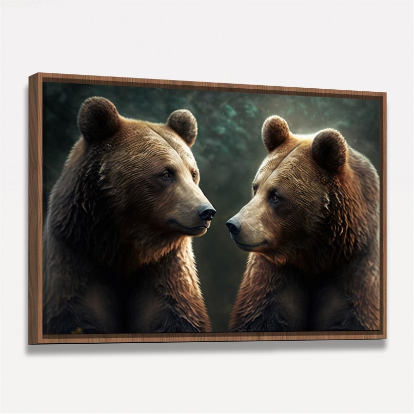 Quadro Brown Bears Couple
