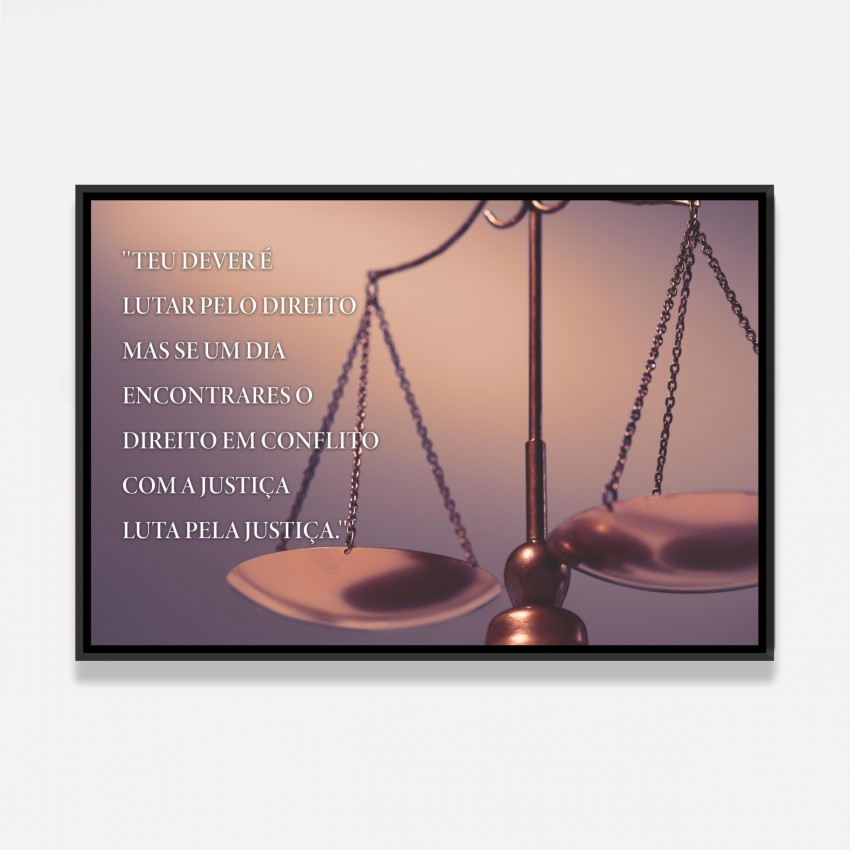 Quadro Advocacia Balança da Justiça