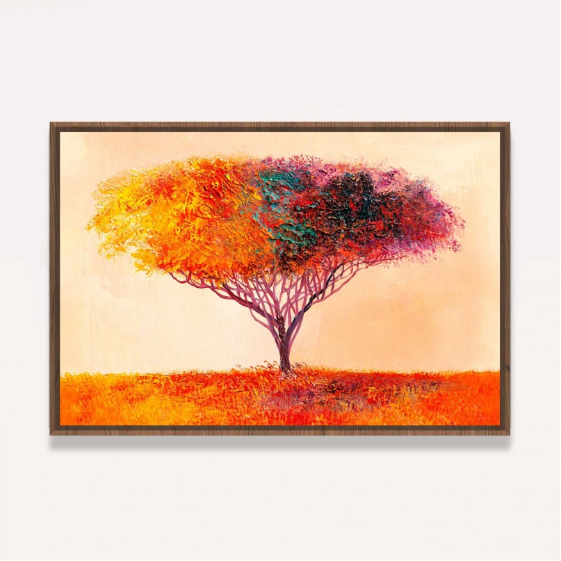 Quadro decorativo Árvore Abstrata Colorida Impressionista