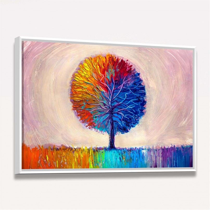 Quadro decorativo Árvore Colorida ao Ar Livre