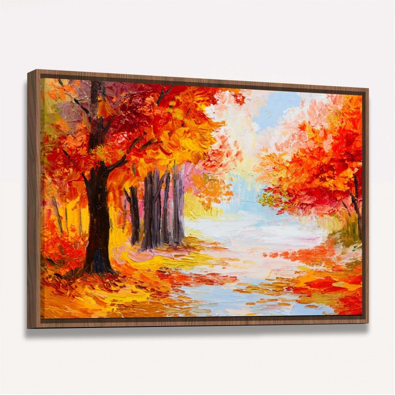 Quadro decorativo Floresta de Outono Colorido Artístico