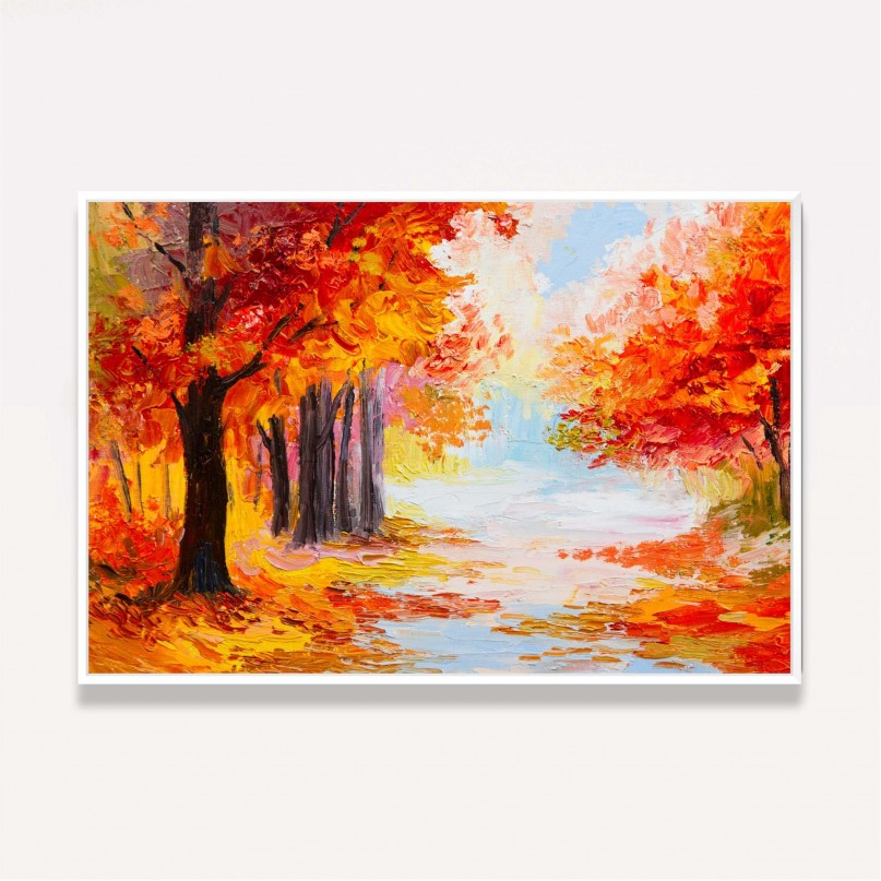 Quadro decorativo Floresta de Outono Colorido Artístico