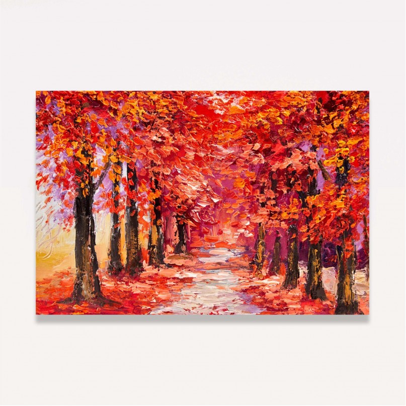 Quadro decorativo Árvores Coloridas de Outono Artístico