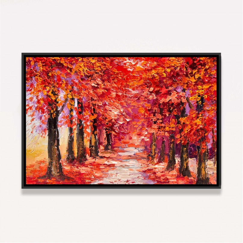 Quadro decorativo Árvores Coloridas de Outono Artístico
