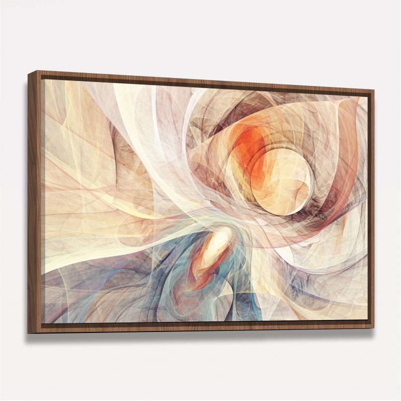 Quadro Abstrato Yin Yang Curvas Digital