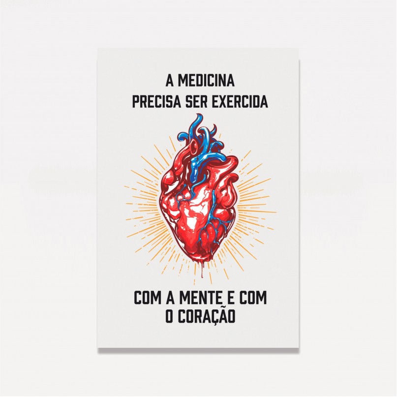 Quadro Medicina Mente e Coração