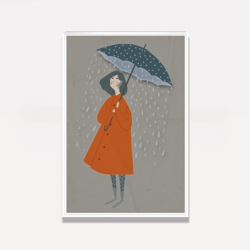 Quadro Girl in the Rain