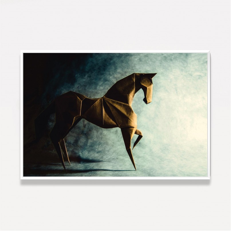 Quadro Cavalo em Origami