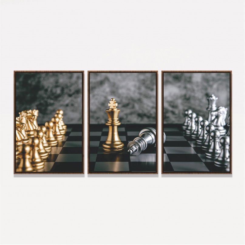 Quadro Trio Golden Chess