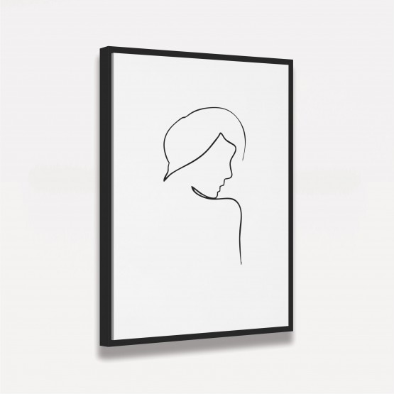 Quadro Abstrato Art de Linhas Mulher Minimalista