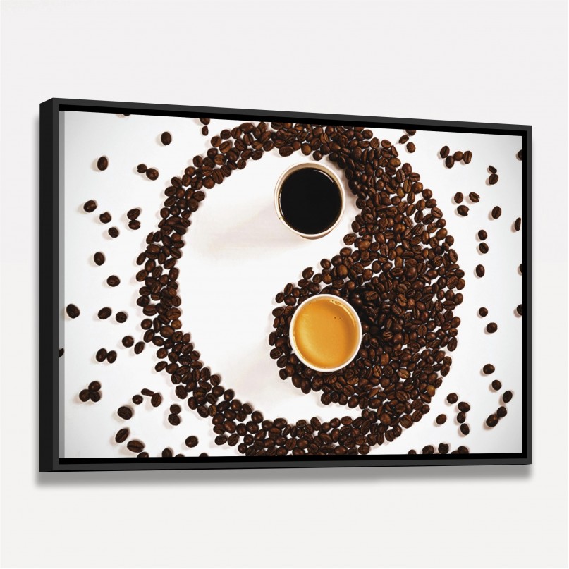 Quadro Decorativo Yin Yang Coffee
