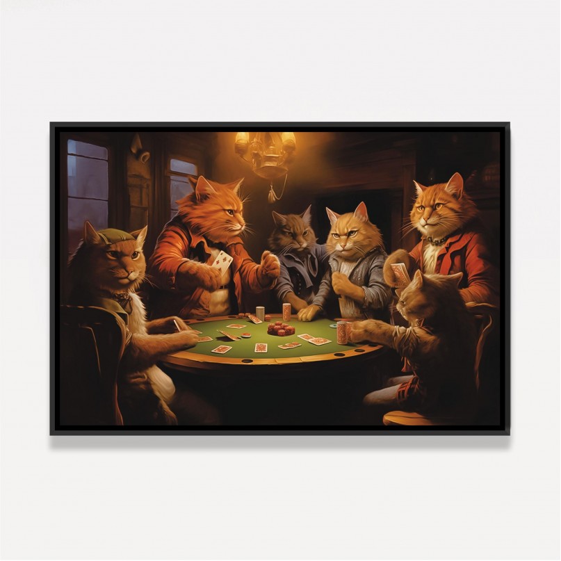 Quadro Gatos Jogando Poker