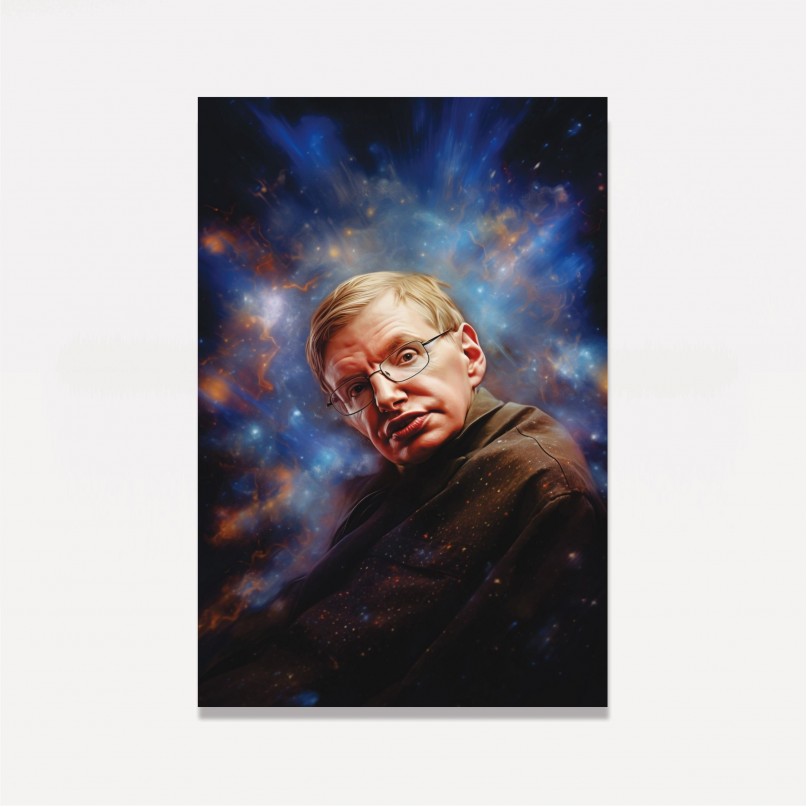 Quadro Representação Stephen Hawking Físico Teórico