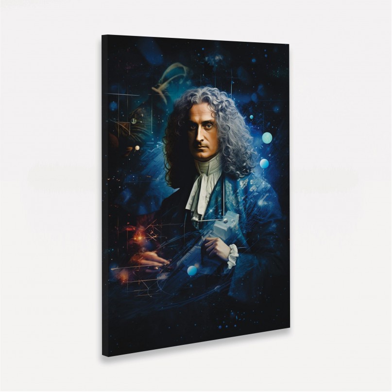 Quadro Representação Isaac Newton Matemático
