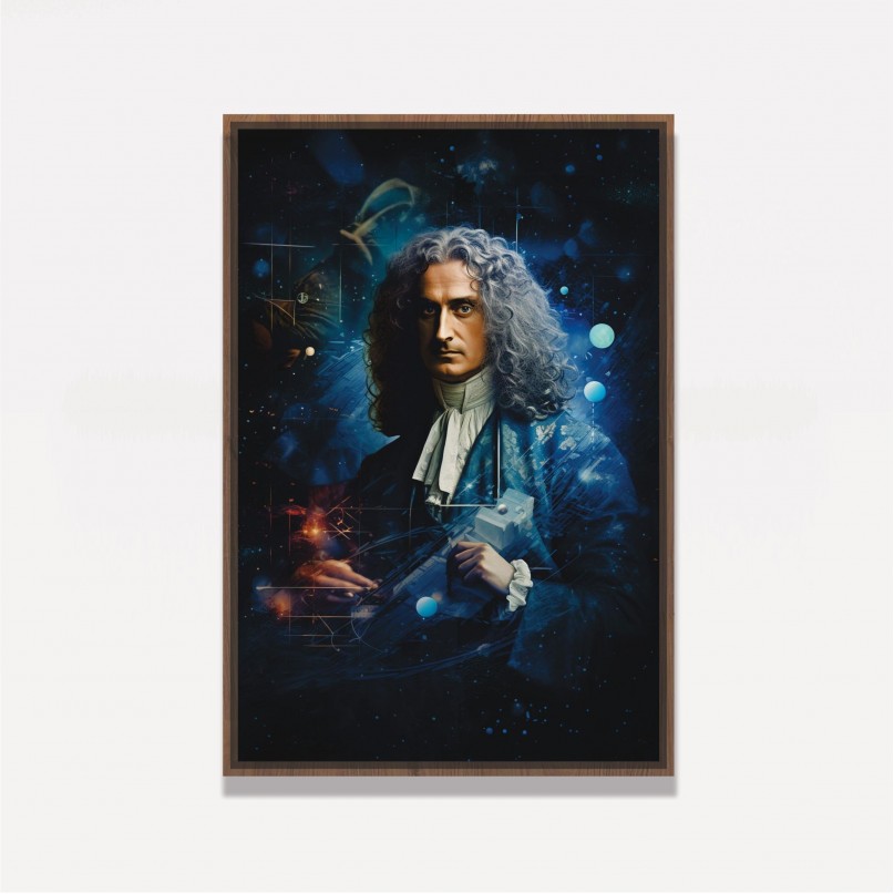 Quadro Representação Isaac Newton Matemático